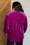 ONLINE EXCLUSIVE: The Best Policy Velvet Balloon Sleeve Top