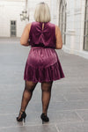 ONLINE EXCLUSIVE: Tied In A Bow Velvet Dress