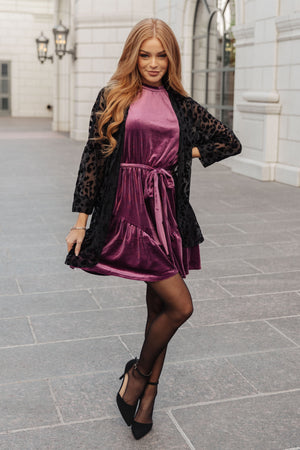 ONLINE EXCLUSIVE: Tied In A Bow Velvet Dress