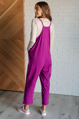 ONLINE EXCLUSIVE: Totally Me Spaghetti Strap Jumpsuit in Light Plum