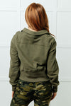 ONLINE EXCLUSIVE: Under Her Spell Half Zip Pullover in Green