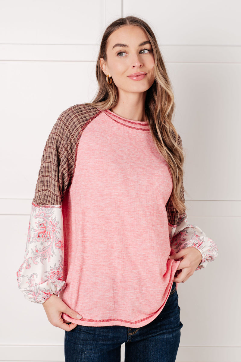 ONLINE EXCLUSIVE: Walk for Miles Floral Color Block Top