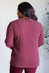 ONLINE EXCLUSIVE: When the Sun Goes Down Mineral Wash Ribbed Knit Top in Wine