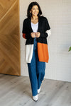 ONLINE EXCLUSIVE: Writer's Block Color Block Open Front Cardigan