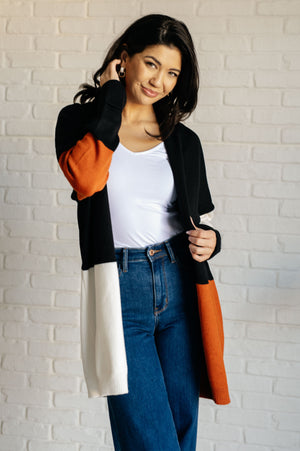 ONLINE EXCLUSIVE: Writer's Block Color Block Open Front Cardigan