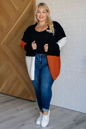 ONLINE EXCLUSIVE: Writer's Block Color Block Open Front Cardigan