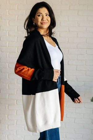 ONLINE EXCLUSIVE: Writer's Block Color Block Open Front Cardigan