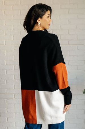 ONLINE EXCLUSIVE: Writer's Block Color Block Open Front Cardigan