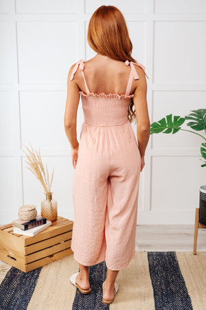 ONLINE EXCLUSIVE: You Swoon, You Sigh Ruffle Neckline Jumpsuit