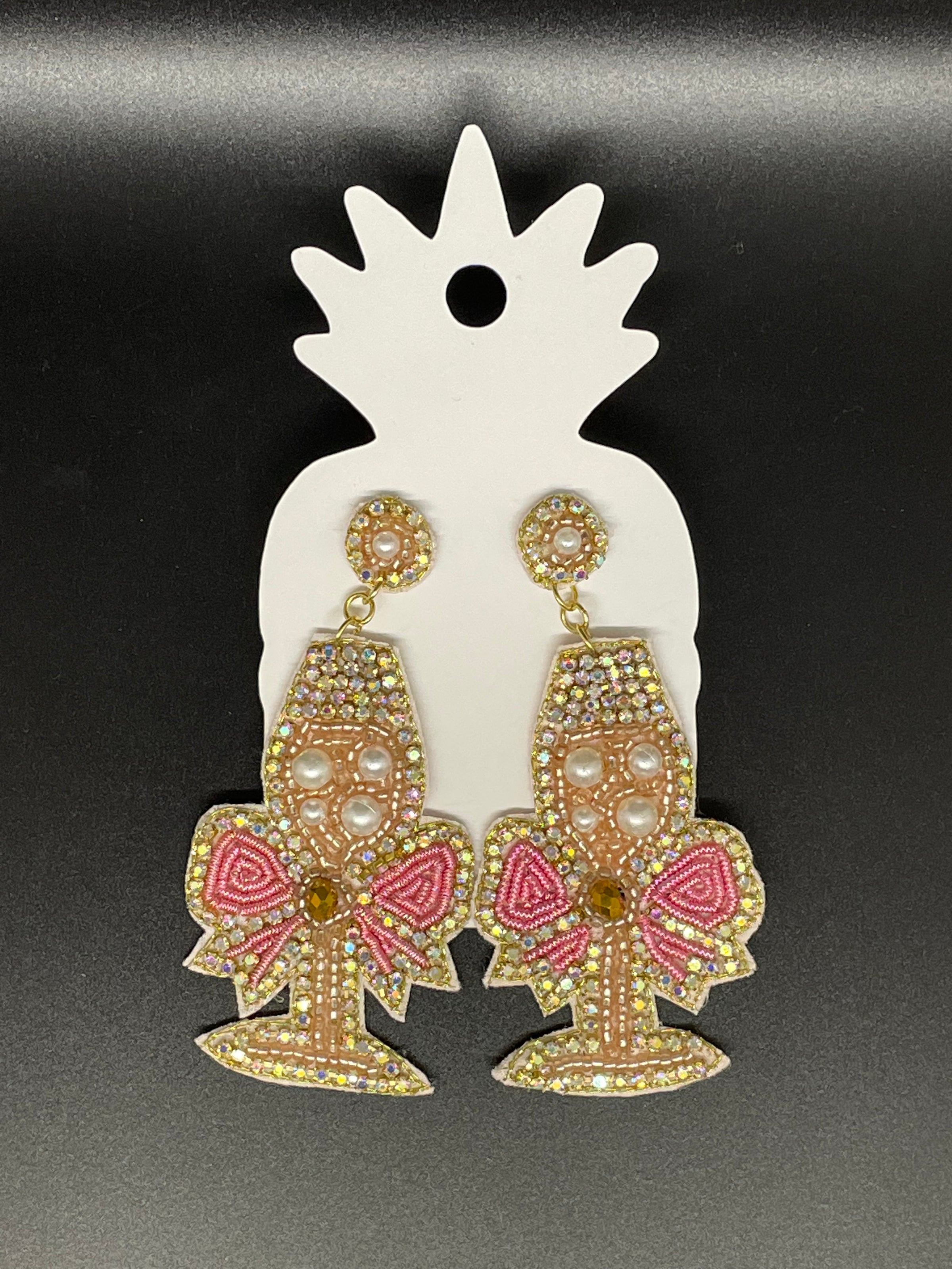 Champagne sales flute earrings