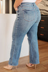 ONLINE EXCLUSIVE: Bree High Rise Control Top Distressed Straight Jeans