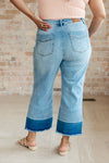 ONLINE EXCLUSIVE: Olivia High Rise Wide Leg Crop Jeans in Medium Wash