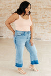 ONLINE EXCLUSIVE: Olivia High Rise Wide Leg Crop Jeans in Medium Wash