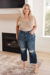ONLINE EXCLUSIVE: Whitney High Rise Distressed Wide Leg Crop Jeans