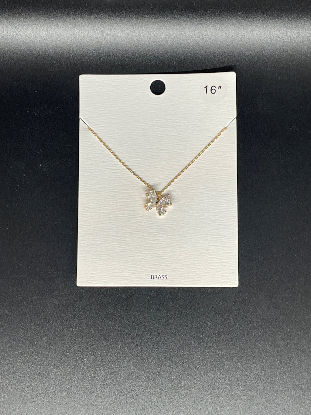 Dainty Butterfly Crystal Necklace